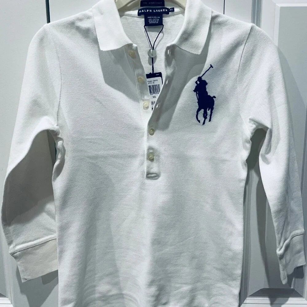 RALPH LAUREN "SKINNY" WHITE POLO - EXTRA SMALL - TAGS ON - Picture 5 of 7